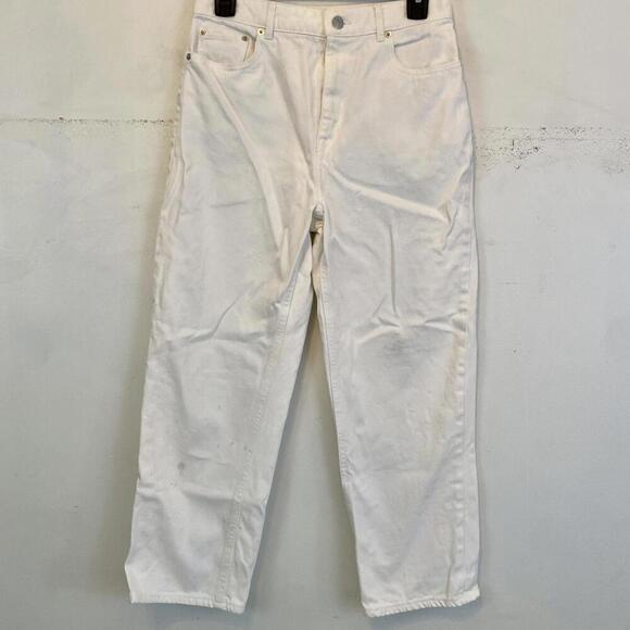 CLUB MONACO white straight leg crop jeans sz 26 - Picture 1 of 6